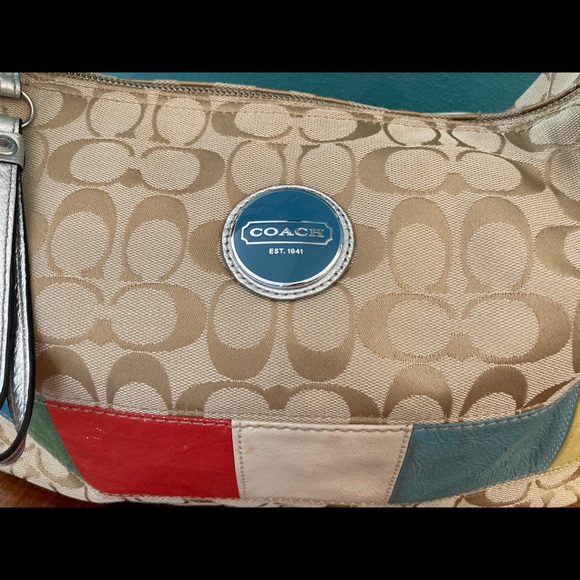 Signature Coach Patchwork Stripe Purse - Picture 2 of 6